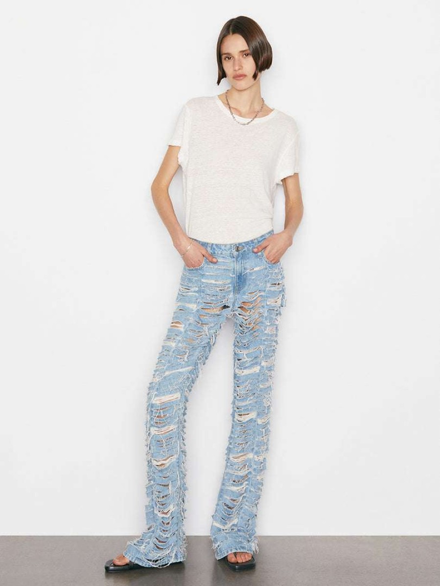 Women * | Brand New Frame-Denim Atelier Low Rise Flare Shred — Women Anya Shred