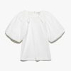 Women * | Cheap Frame-Denim Puff Sleeve Jersey Tee — Women Blanc