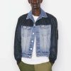 Men * | Brand New Frame-Denim Denim And Nylon Bomber — Blue Indigo/Noir Nylon Blue Indigo+Noir Nylon