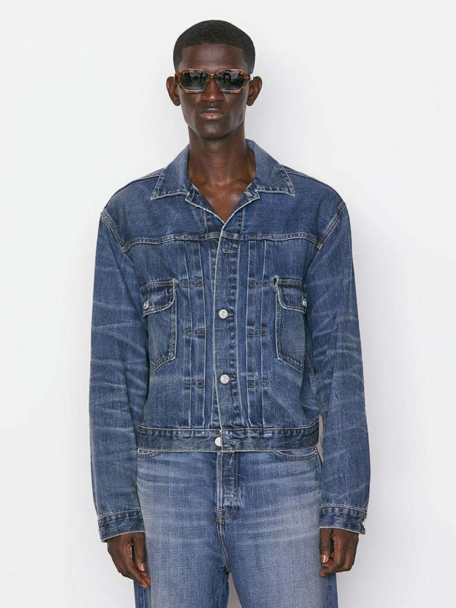 Men * | Buy Frame-Denim Vintage Trucker Jacket — Crete