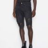 Men * | Cheap Frame-Denim L'Homme Relaxed Short — Black Tornado Destruct