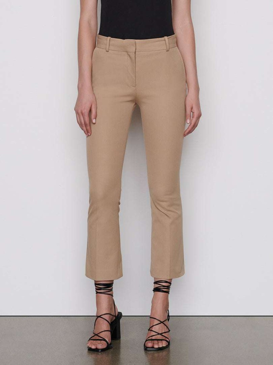 Women * | Top 10 Frame-Denim Le Crop Mini Boot Trouser — Women Dark Sand