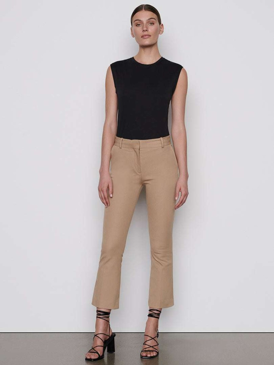 Women * | Top 10 Frame-Denim Le Crop Mini Boot Trouser — Women Dark Sand