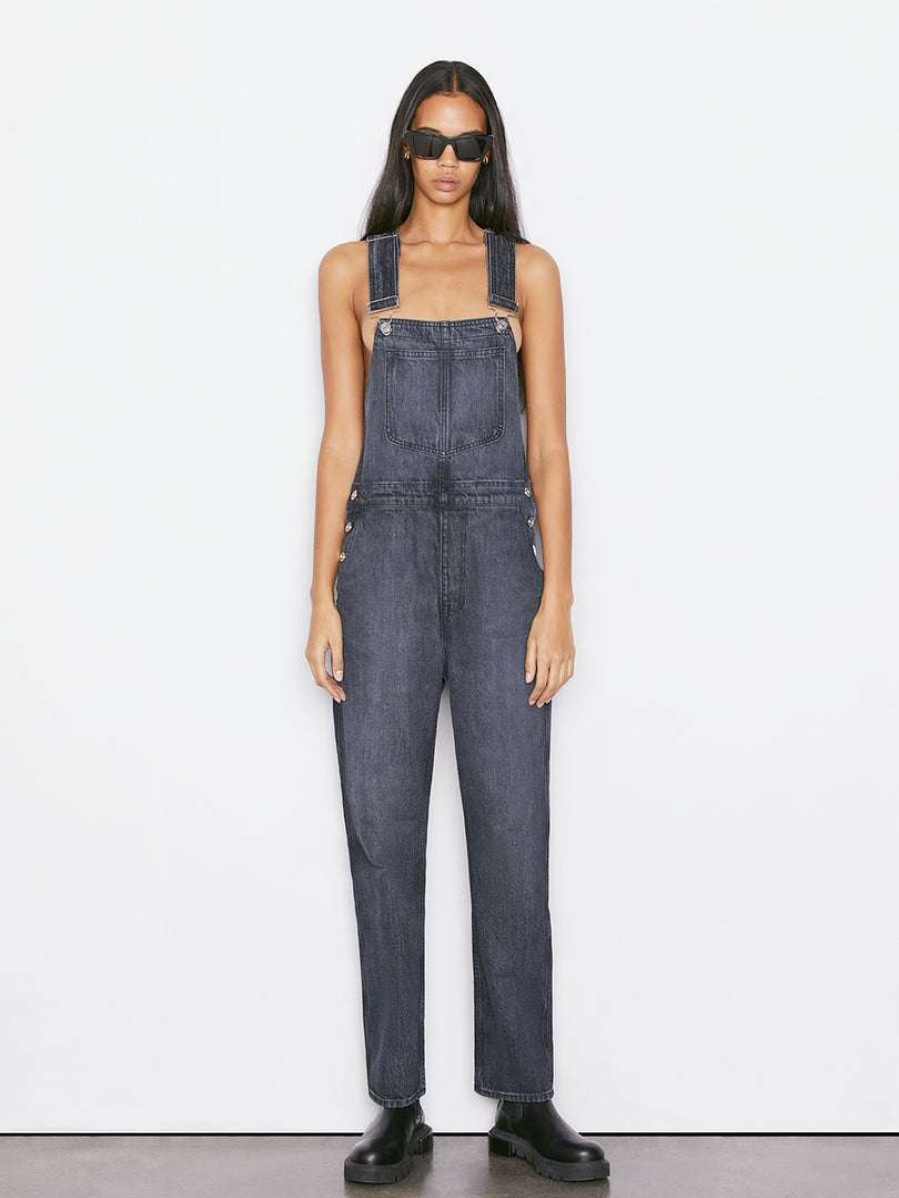 Women * | Best Sale Frame-Denim Women Classic Overall — Blackwater