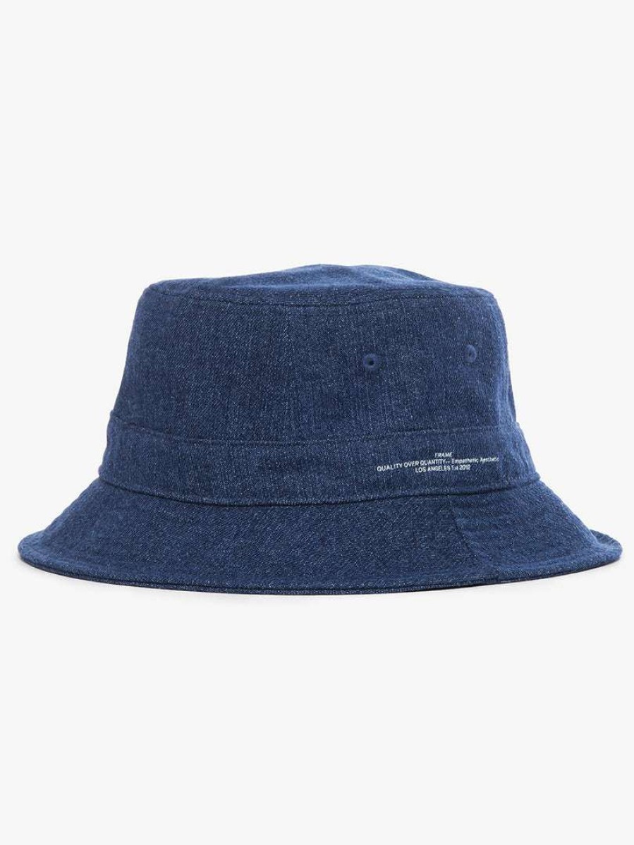 Men * | Deals Frame-Denim Denim Bucket Hat — Men Blue Indigo