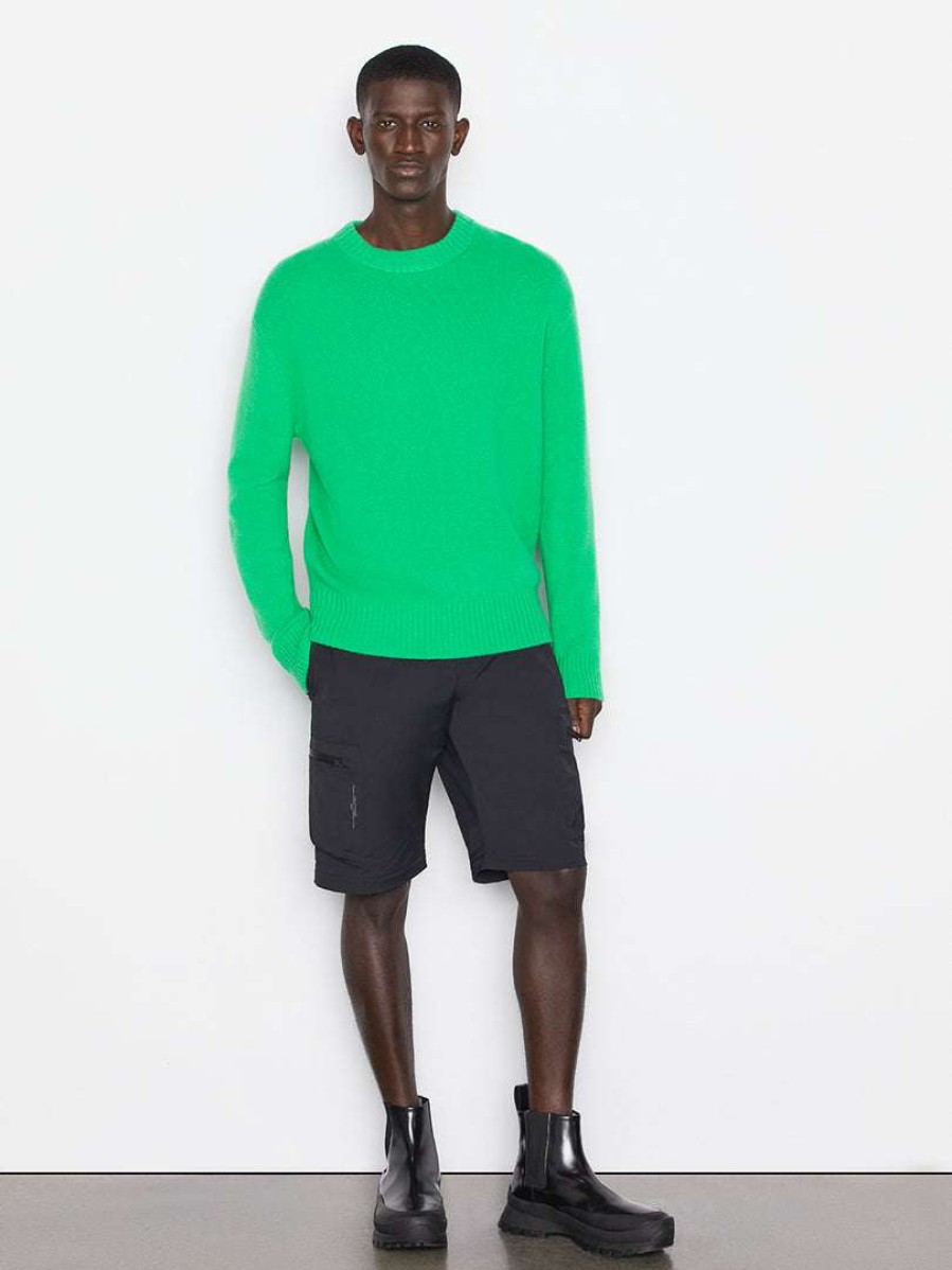 Men * | Deals Frame-Denim Men The Cashmere Crewneck Sweater — Pop Green