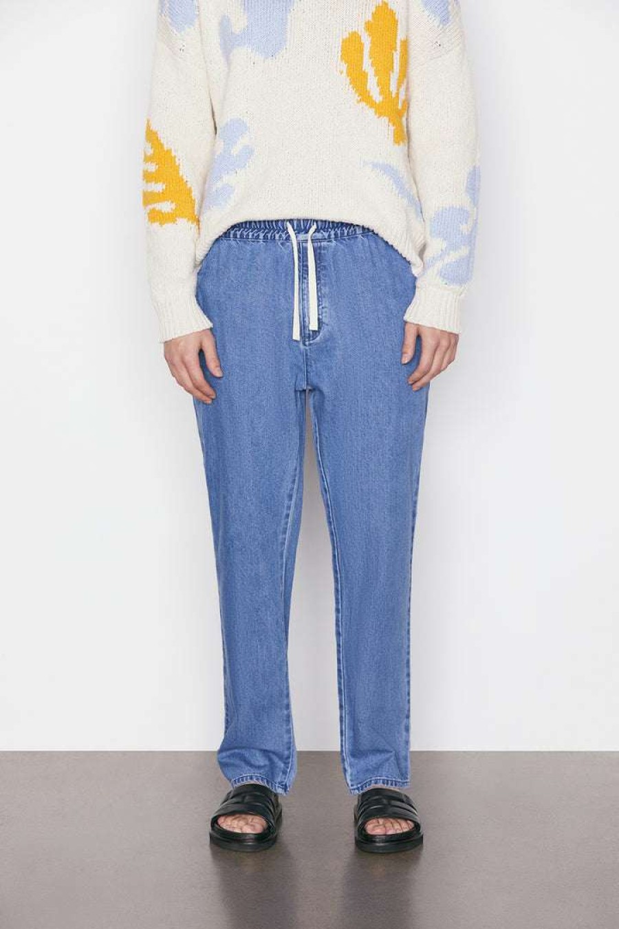 Men * | Budget Frame-Denim Silk Denim Trouser — Blue Jean