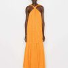 Women * | Flash Sale Frame-Denim Draped Halter Maxi Dress — Kumquat