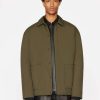 Men * | Coupon Frame-Denim Men Light Puffy Workwear Jacket — Military Green