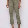 Women * | Promo Frame-Denim Women Banded Bottom Trapunto Moto Pant — Washed Aloe