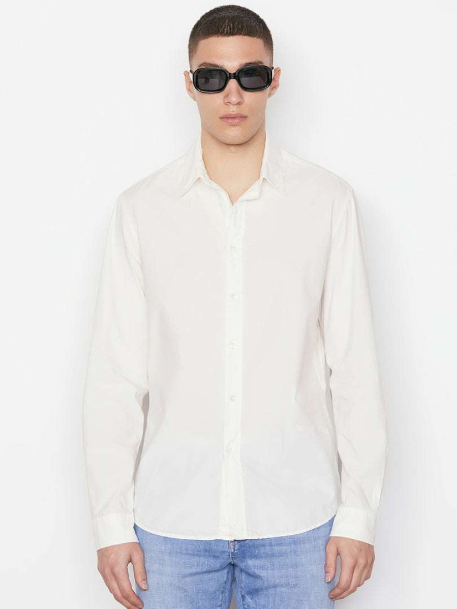 Men * | Best Sale Frame-Denim Classic Poplin Shirt — Men Milk