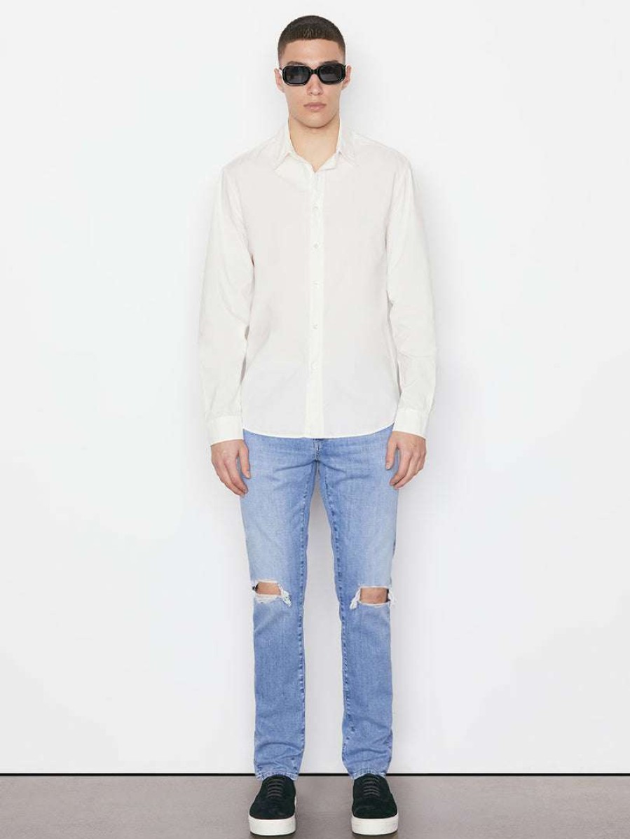 Men * | Best Sale Frame-Denim Classic Poplin Shirt — Men Milk