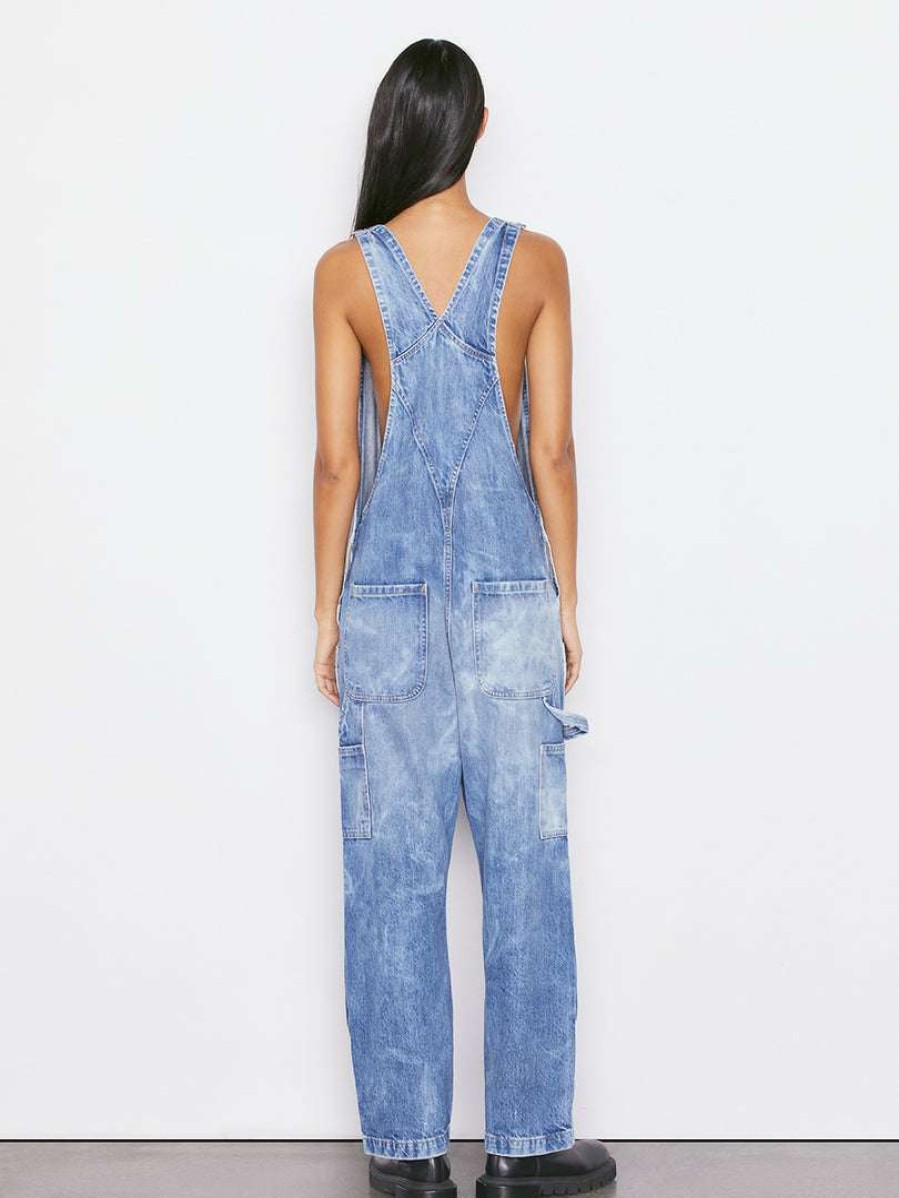 Women * | Best Sale Frame-Denim Women Utility Patch Overall — Waterway