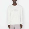 Men * | Flash Sale Frame-Denim Frame Logo Long Sleeve Tee — Milk