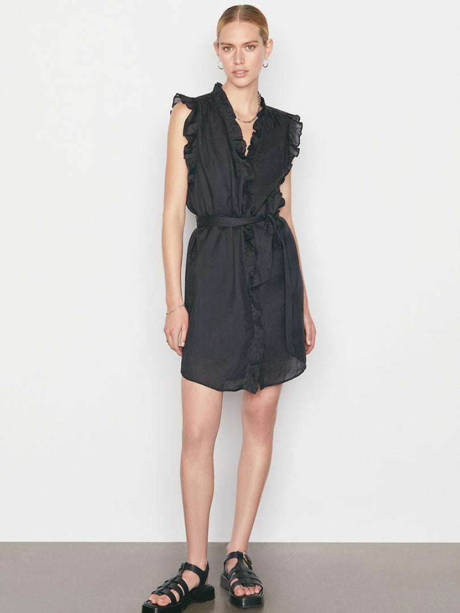 Women * | Cheapest Frame-Denim Lauren Dress — Noir