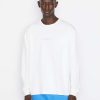 Men * | Discount Frame-Denim Men Long Sleeve Galerie Frame Text Shirt — Blanc