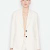 Women * | Discount Frame-Denim Women Oversized Raw Edge Blazer — Off White