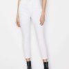 Women * | Cheap Frame-Denim Ali High Rise Skinny Cigarette — Women Blanc