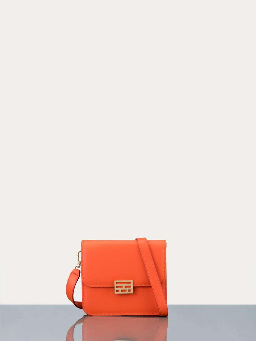 Women * | Hot Sale Frame-Denim Le Signature Mini — Orange Crush