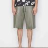 Men * | Outlet Frame-Denim Bonded Leather Short — Grey Green