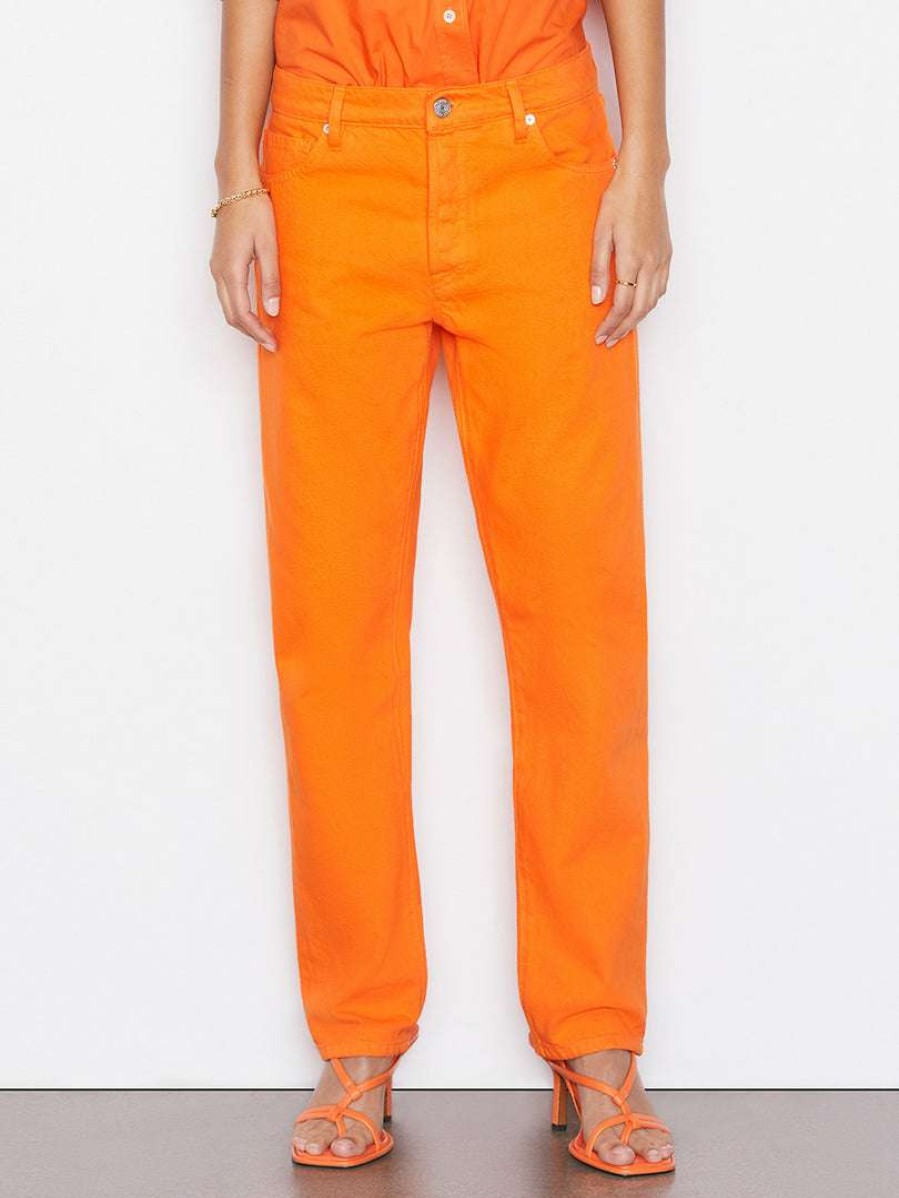 Women * | Best Pirce Frame-Denim Women Le Slouch — Orange Crush