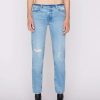 Women * | Hot Sale Frame-Denim Raw Waist Le Slouch — Bluejay Rips