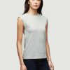 Women * | Brand New Frame-Denim Women Le Mid Rise Muscle Tee — Gris Heather