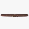 Women * | Brand New Frame-Denim Twist Buckle Belt — Women Tobacco