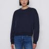 Women * | Flash Sale Frame-Denim Women Oversized Crew — Navy