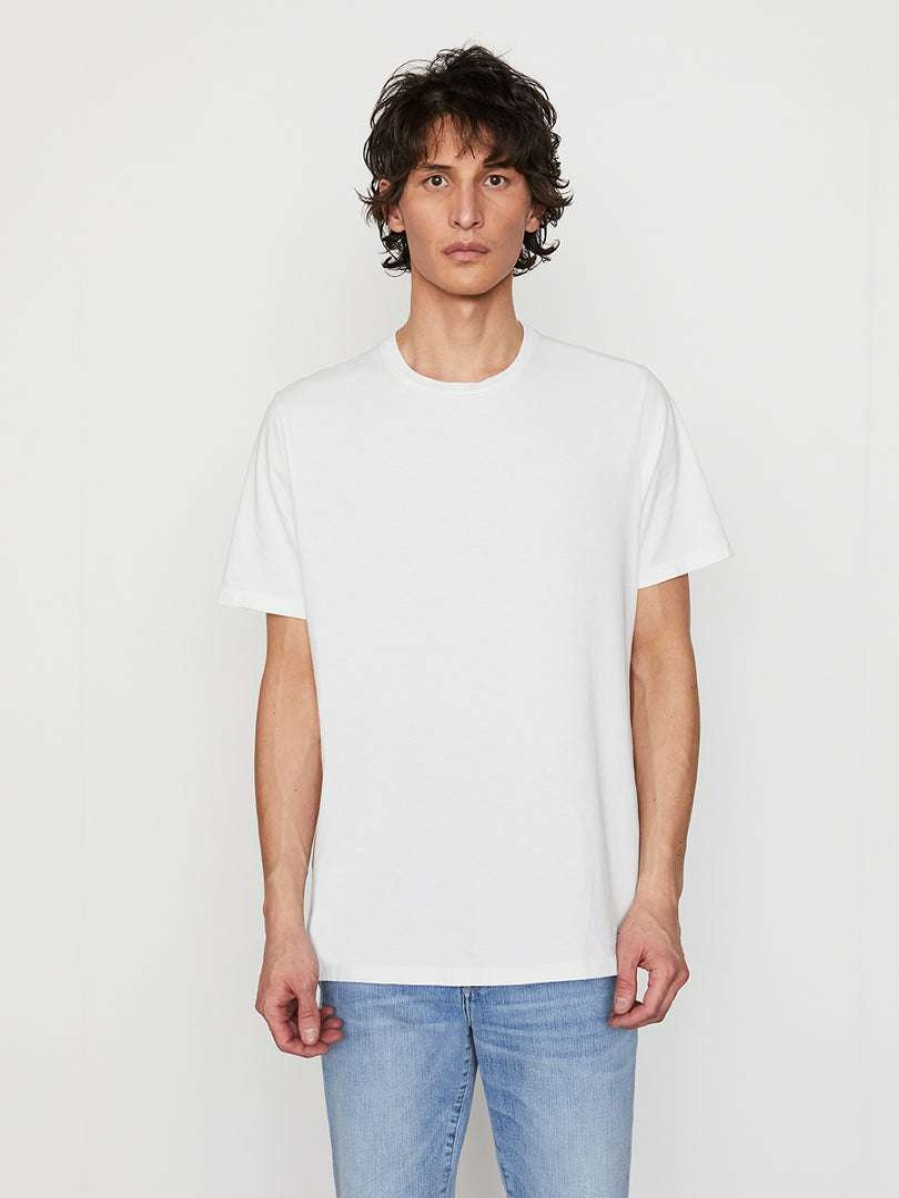 Men * | Discount Frame-Denim Frame Logo Tee — Men Blanc