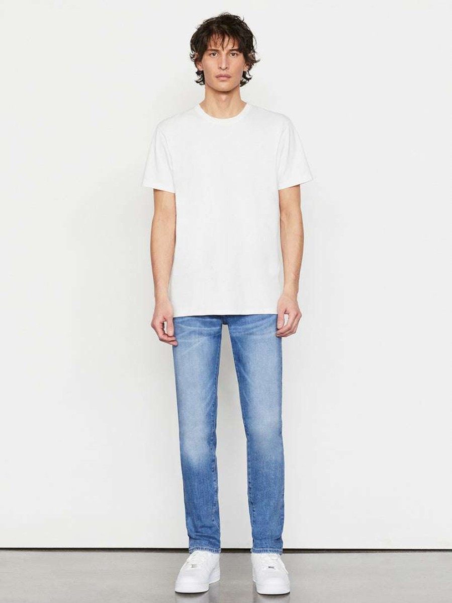 Men * | Discount Frame-Denim Frame Logo Tee — Men Blanc