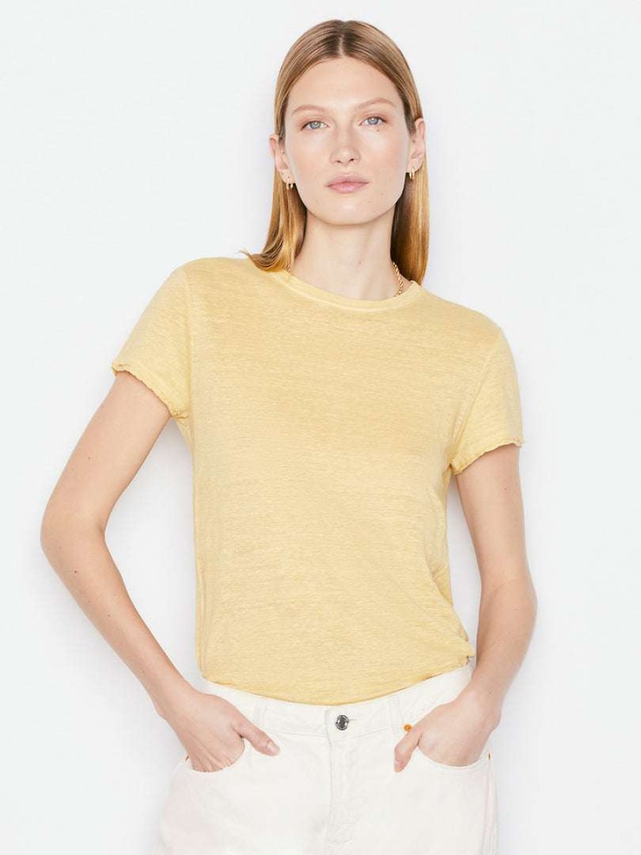 Women * | Outlet Frame-Denim Easy True Tee — Wheat