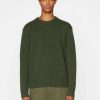 Men * | Deals Frame-Denim Men The Cashmere Crewneck Sweater — Military Green