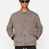 Men * | Flash Sale Frame-Denim Men Twill Club Jacket — Walnut