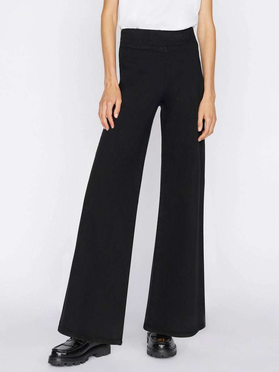 Women * | Hot Sale Frame-Denim Jetset Wide Leg — Women Sheen Noir