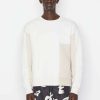 Men * | Best Reviews Of Frame-Denim Men Blocking Sweatshirt — Milk Beige