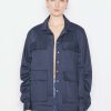 Women * | Budget Frame-Denim Utility Jacket — Navy