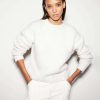 Women * | Coupon Frame-Denim Women Oversized Crew Sweater — Off White