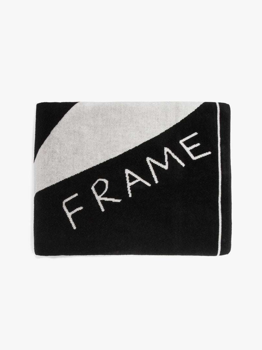 Women * | Hot Sale Frame-Denim Abstract Beach Towel — Noir Multi