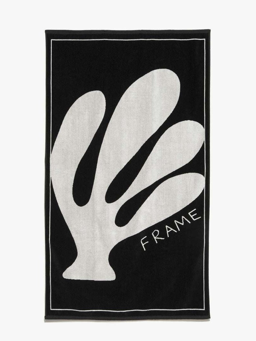 Women * | Hot Sale Frame-Denim Abstract Beach Towel — Noir Multi