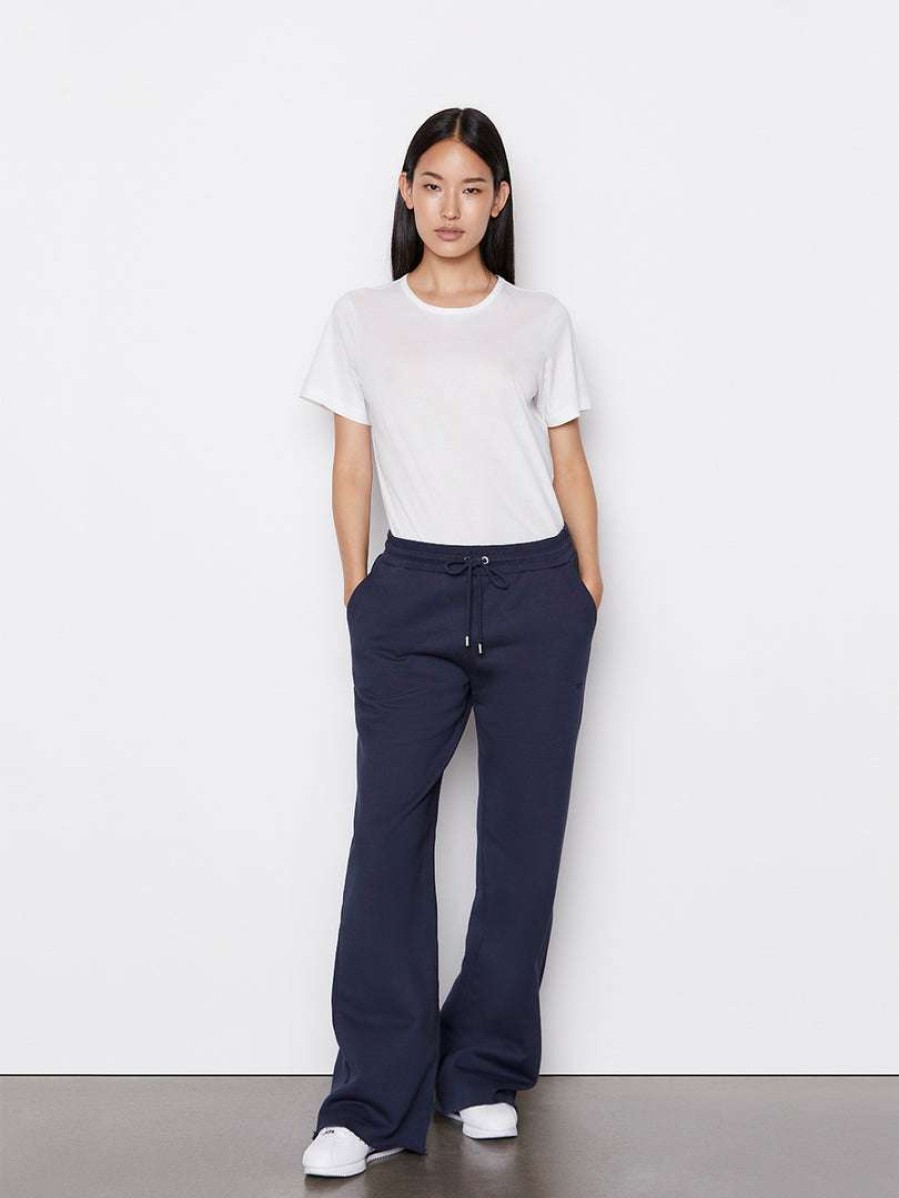 Women * | Budget Frame-Denim Wide Leg Sweatpant — Women Navy