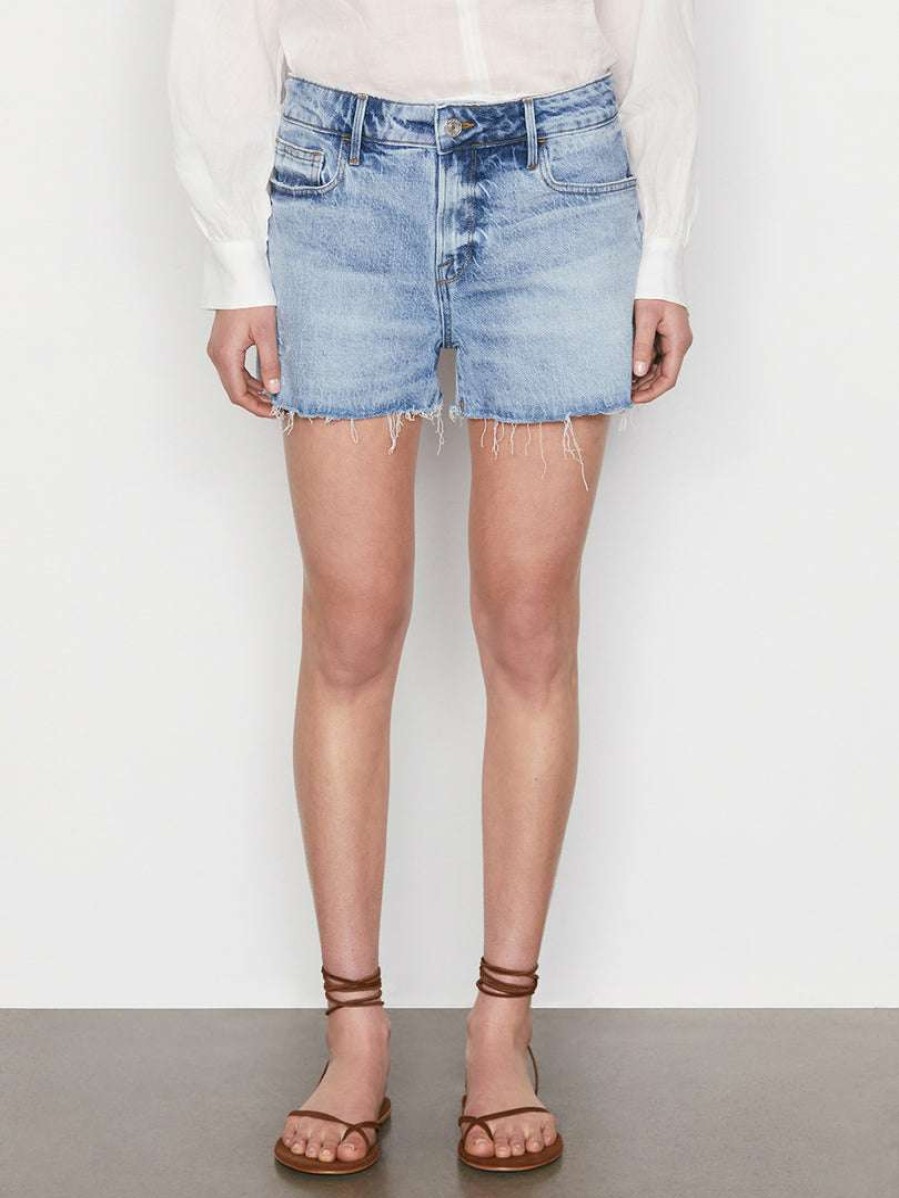 Women * | Best Deal Frame-Denim Le Grand Garcon Short — Hideway Hideaway