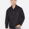 Men * | Outlet Frame-Denim Frame Plaque Shirt — Men Noir