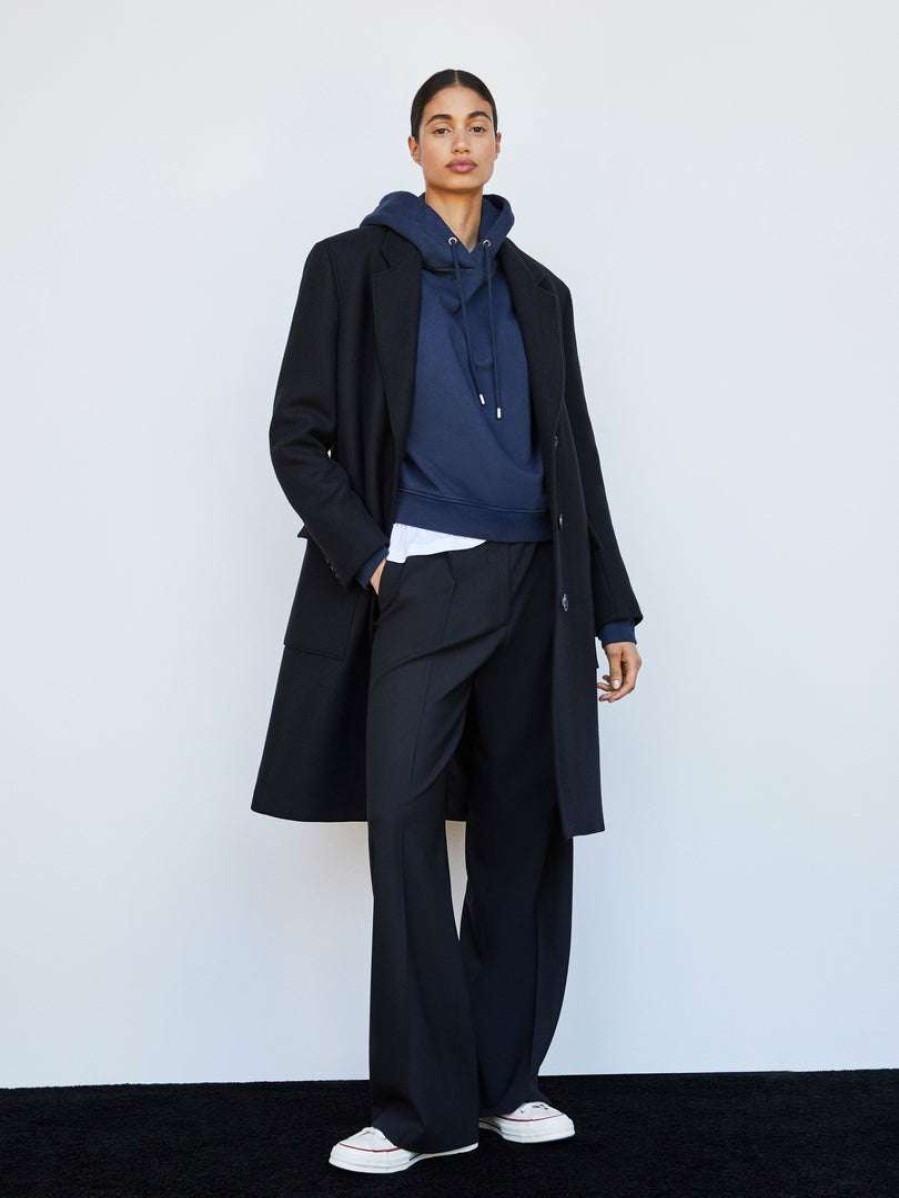 Women * | Brand New Frame-Denim Ilona East Side Overcoat — Women Noir