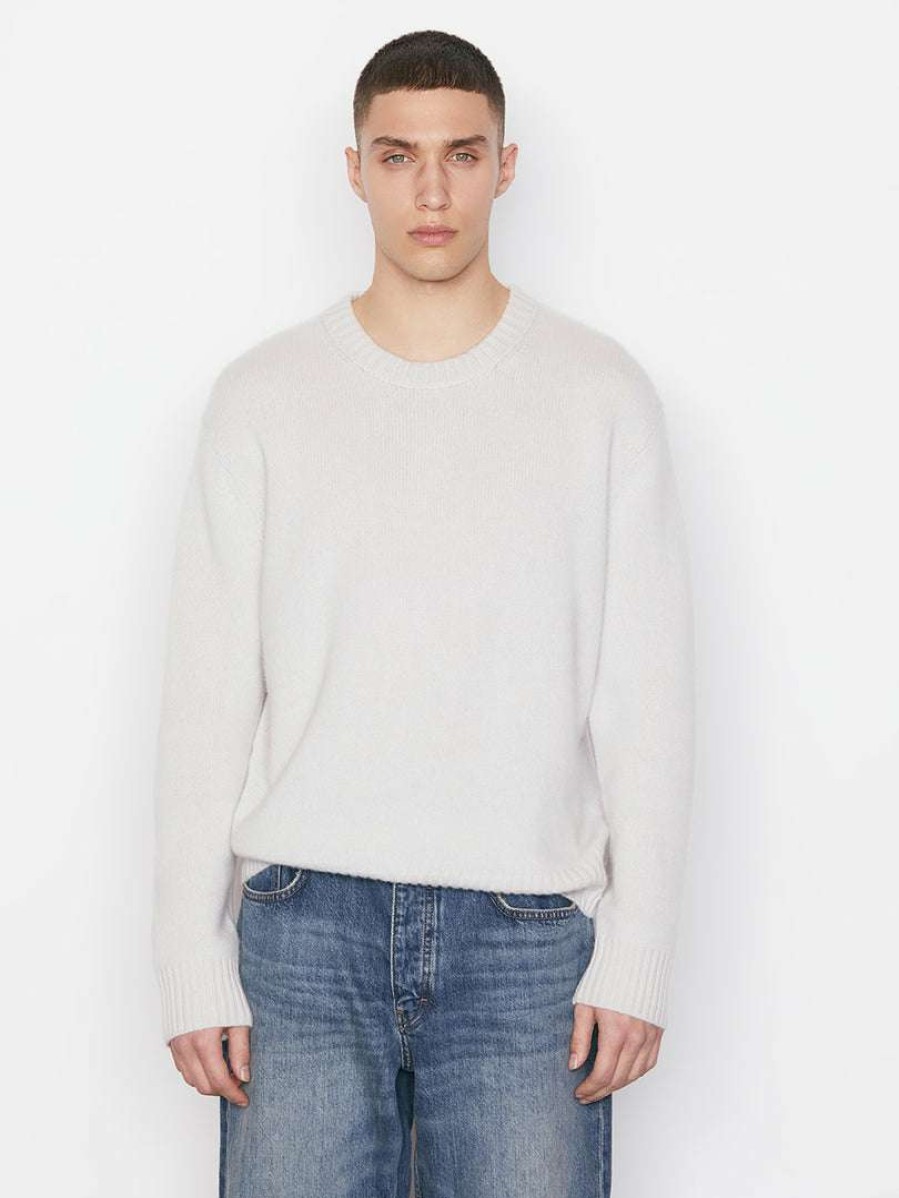 Men * | Best Pirce Frame-Denim The Cashmere Crewneck Sweater — Men Milk