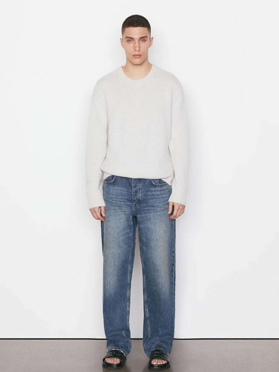 Men * | Best Pirce Frame-Denim The Cashmere Crewneck Sweater — Men Milk