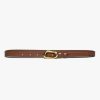 Women * | Hot Sale Frame-Denim Women Petit Organic Shape Belt — Tobacco