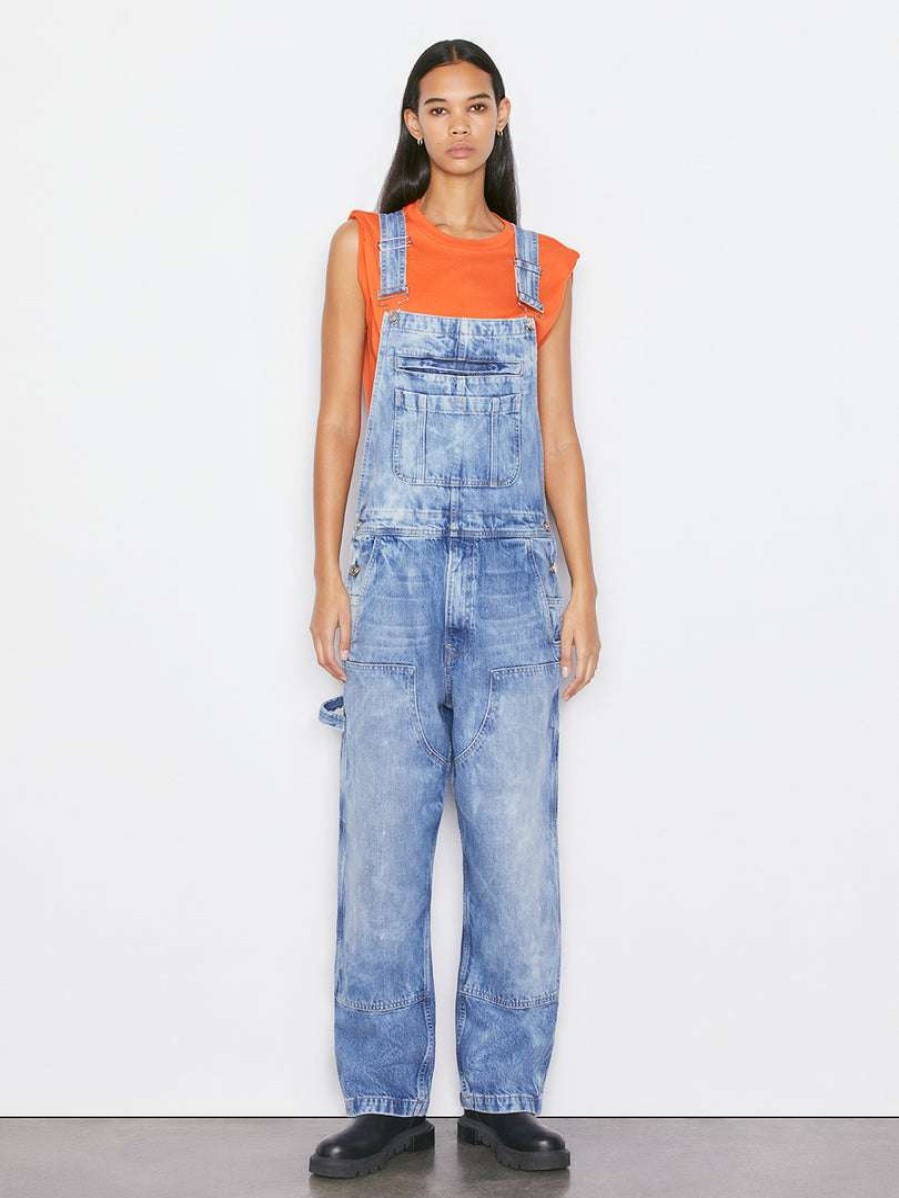 Women * | Coupon Frame-Denim Rolled Muscle — Orange Crush