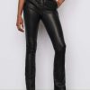 Women * | Promo Frame-Denim Le Serge Leather Trouser — Women Noir