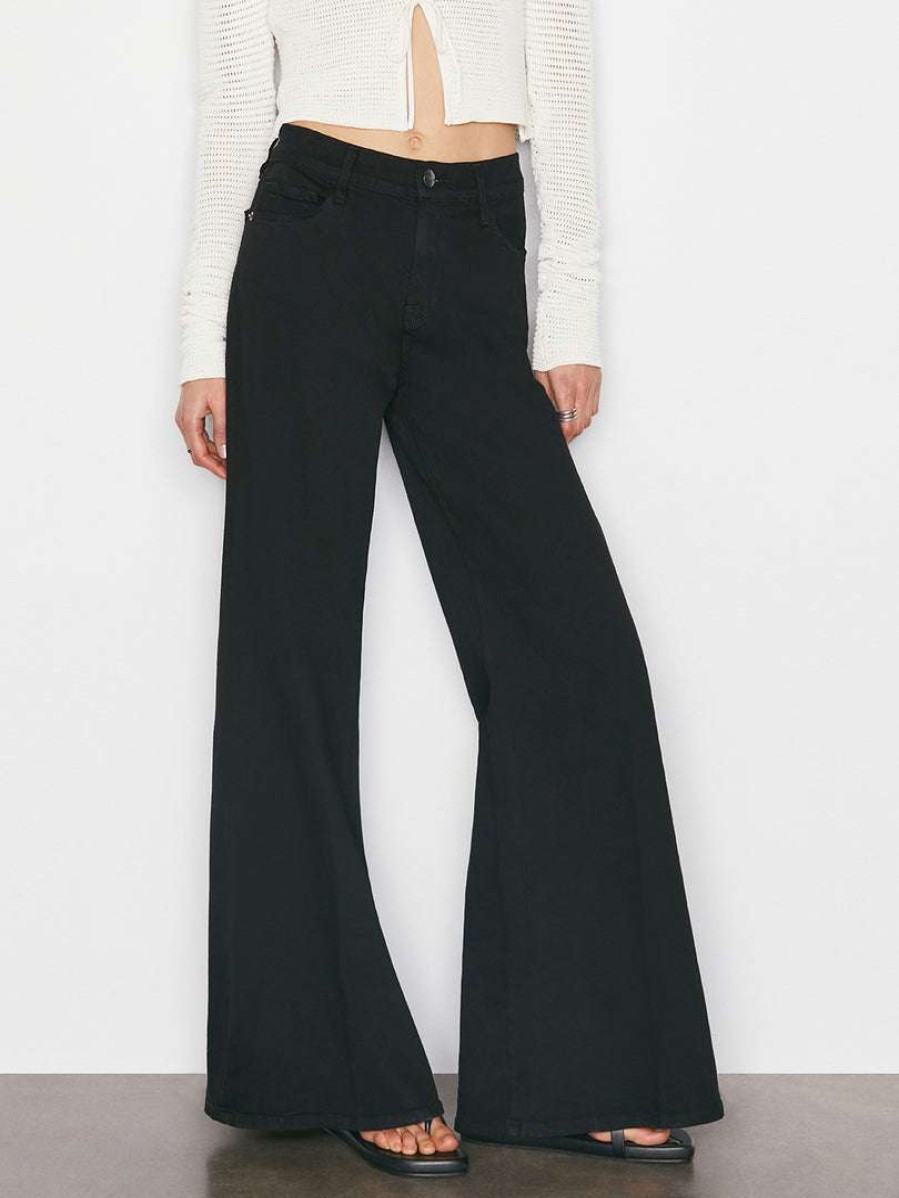 Women * | Best Pirce Frame-Denim Women Le Palazzo Pant — Film Noir